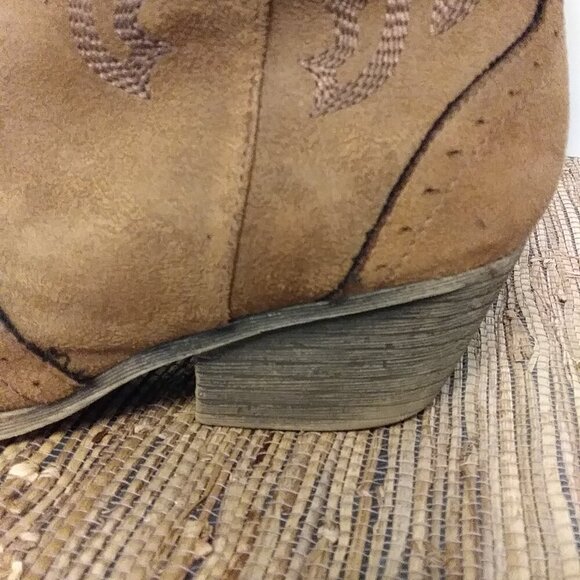 Women's "Sugar Tammy" Brown Faux Suede Boots Size 8.5M - Picture 4 of 13